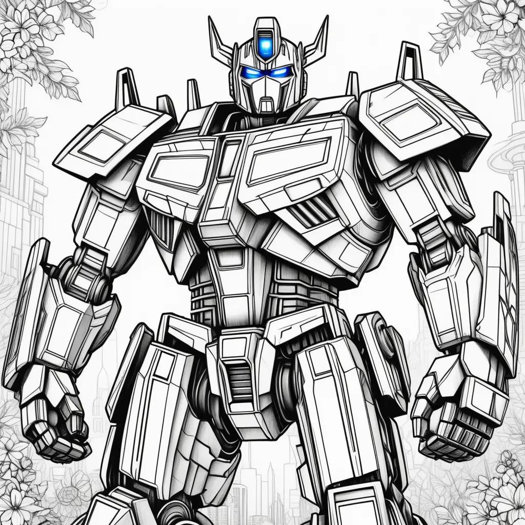 Optimus Prime Coloring Page