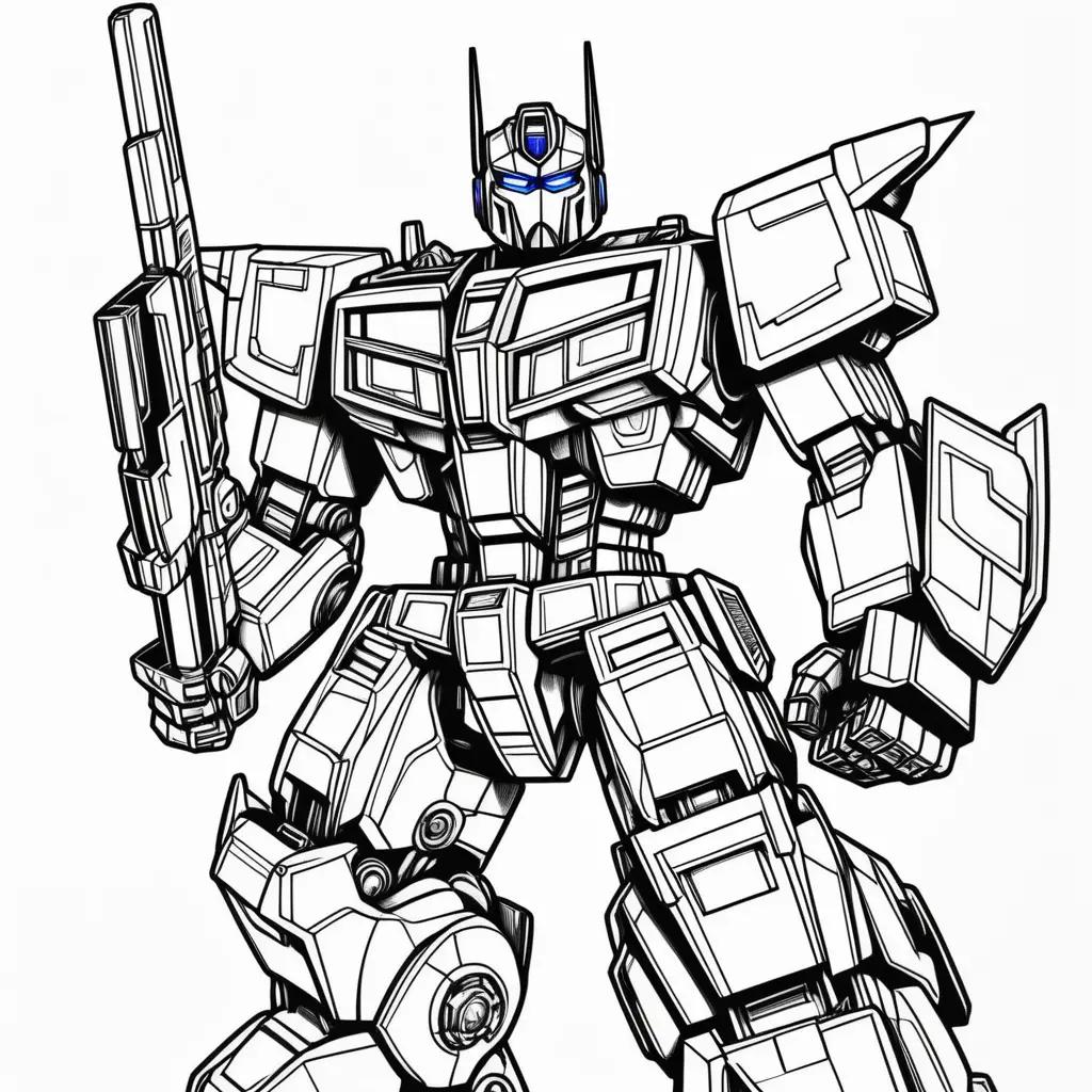 Optimus Prime Coloring Pages: A Transformers Coloring Book