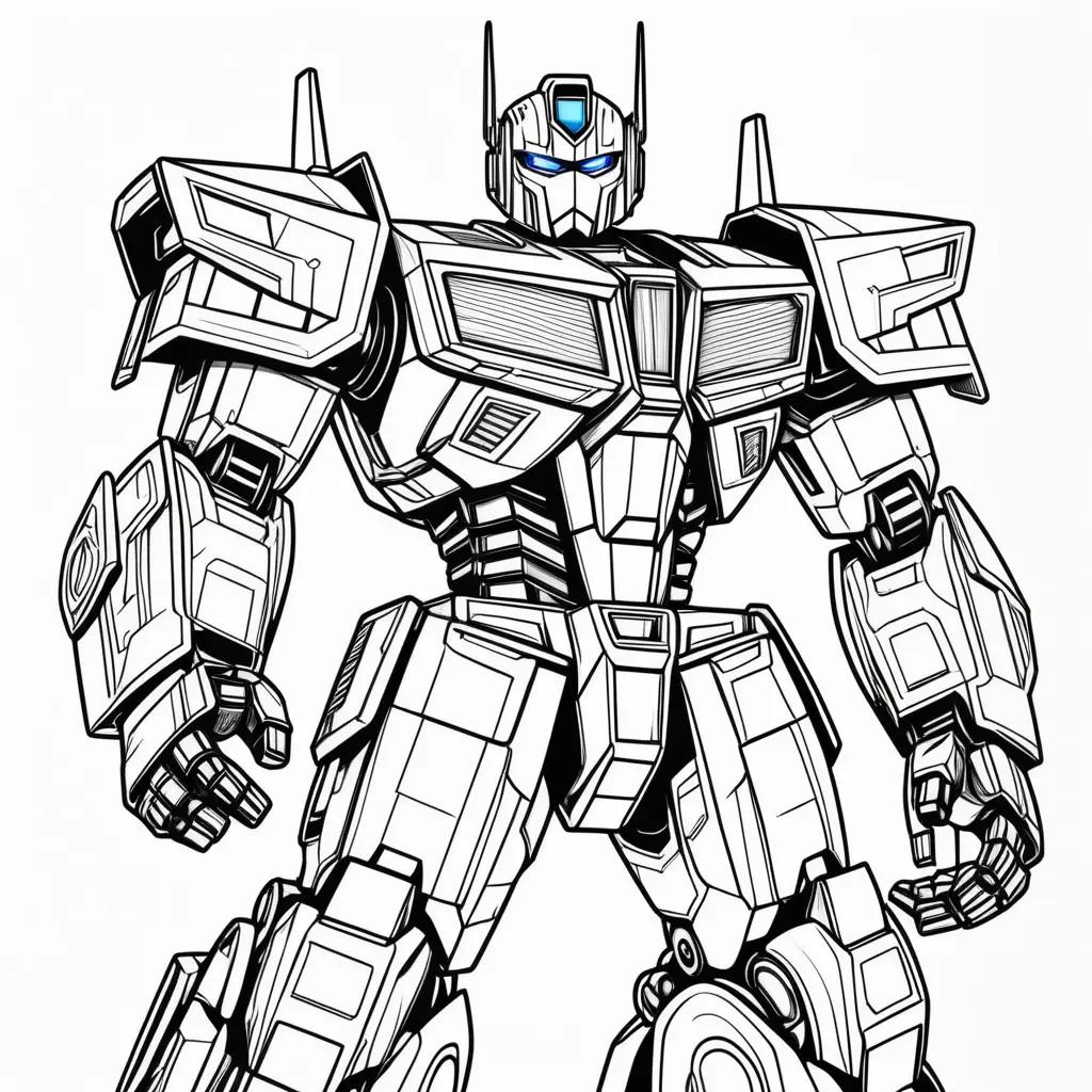 Optimus Prime coloring page for kids