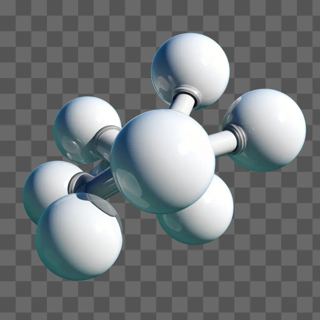 Oxygen molecule in a 3D model