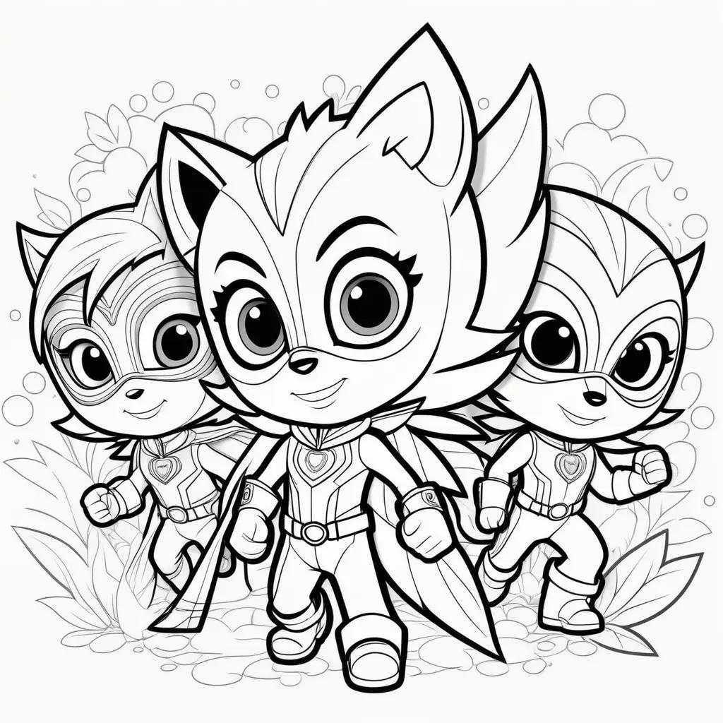 PJ Masks coloring pages for kids