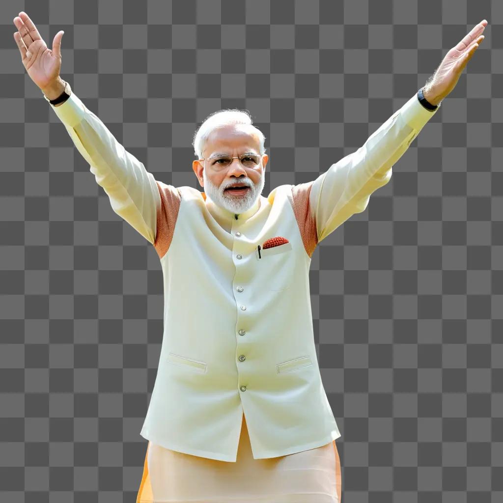 PM Modi with open arms