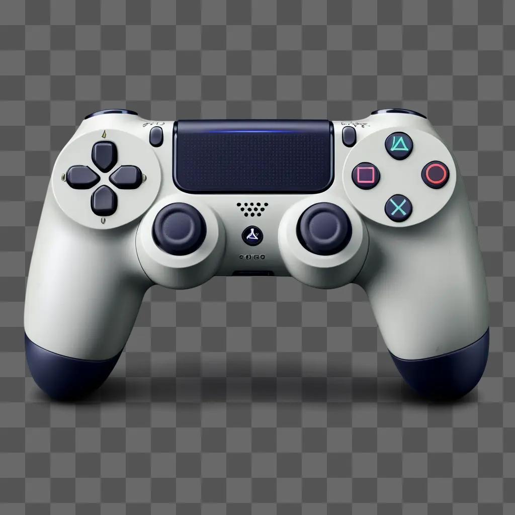 PS4 controller with white and black color