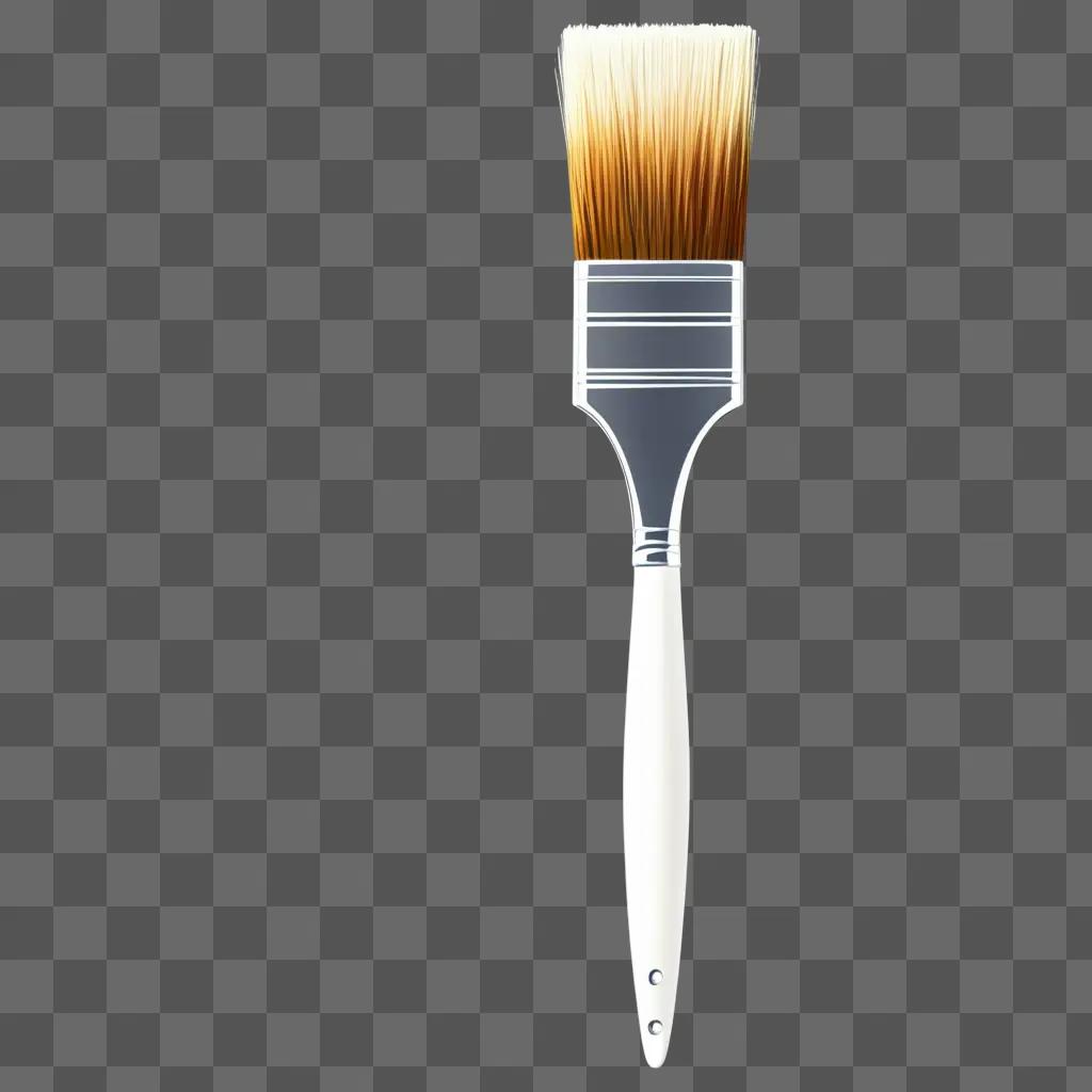 Paintbrush in a neutral background with a white handle