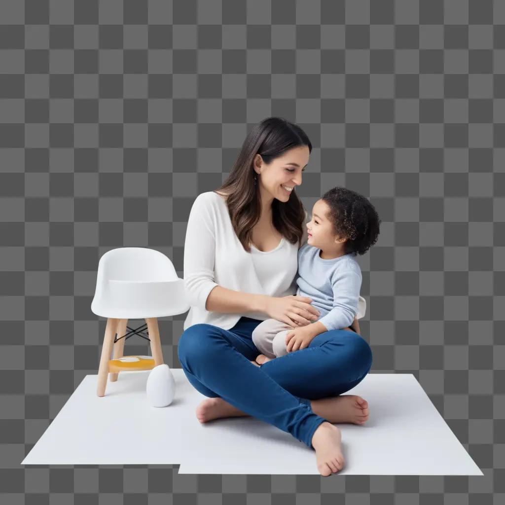 Parents bond with their child in a room