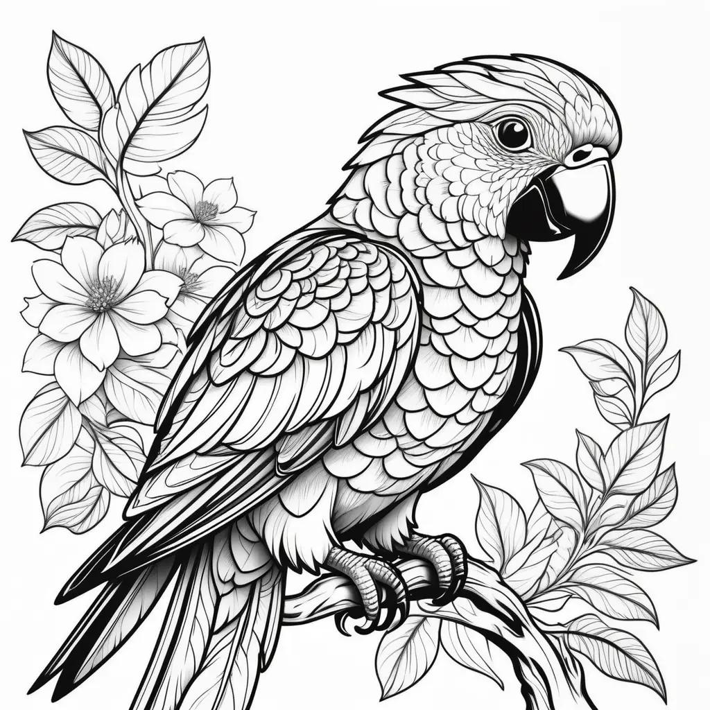 Parrot Coloring Pages