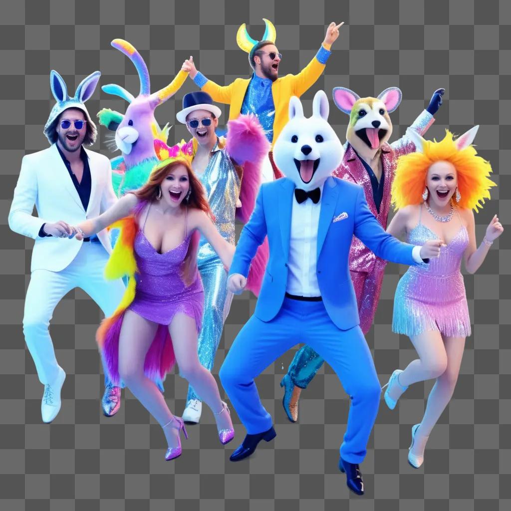 Party Animals, a group of performers in costumes