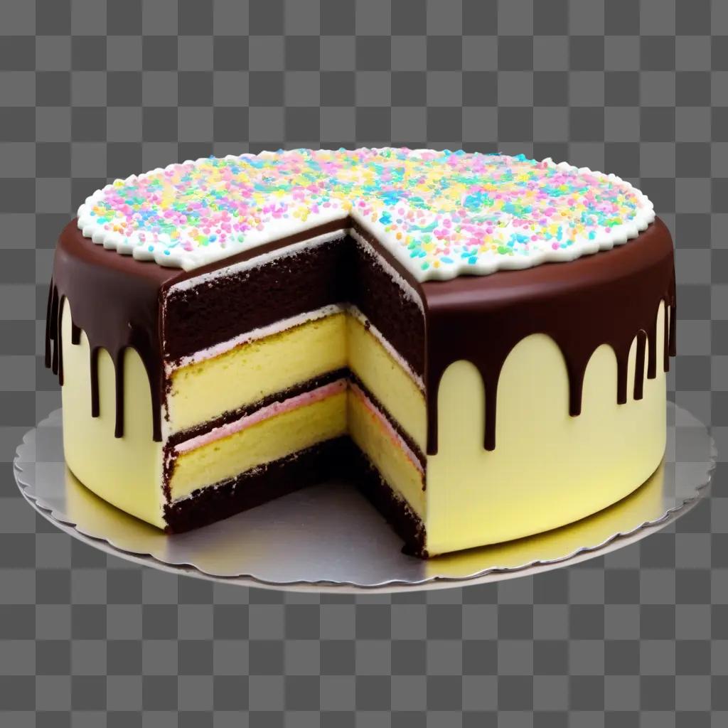 Pastelzinho cake cut in half