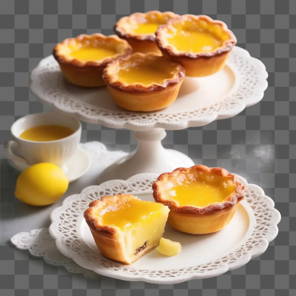 Pastelzinho on a plate with a cup and lemon