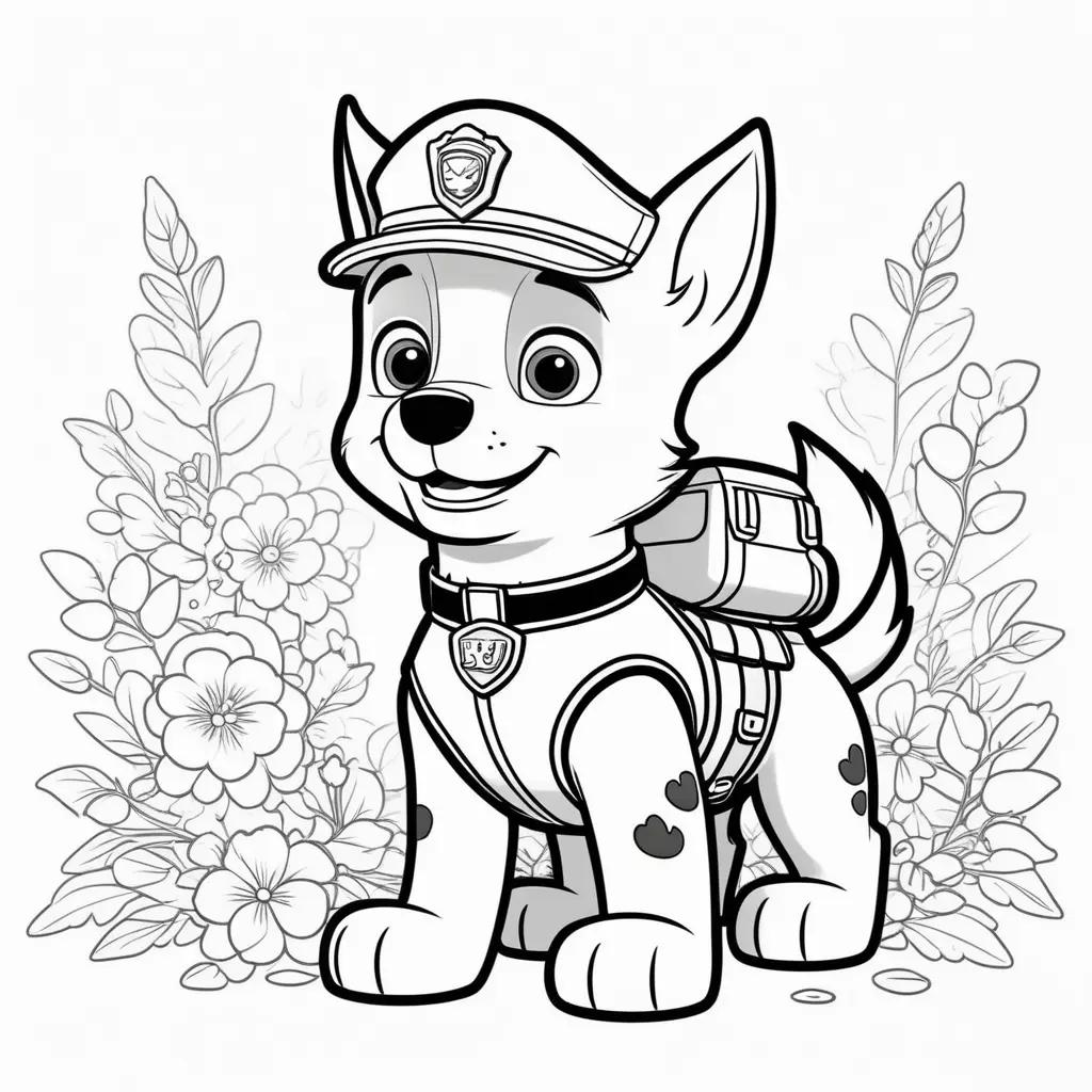 Paw Patrol Coloring Page of Marshall