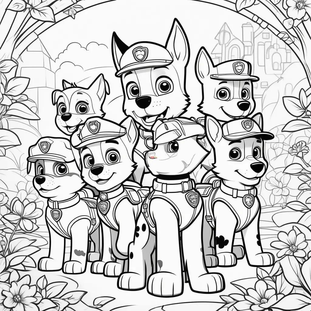 Paw Patrol coloring pages for kids