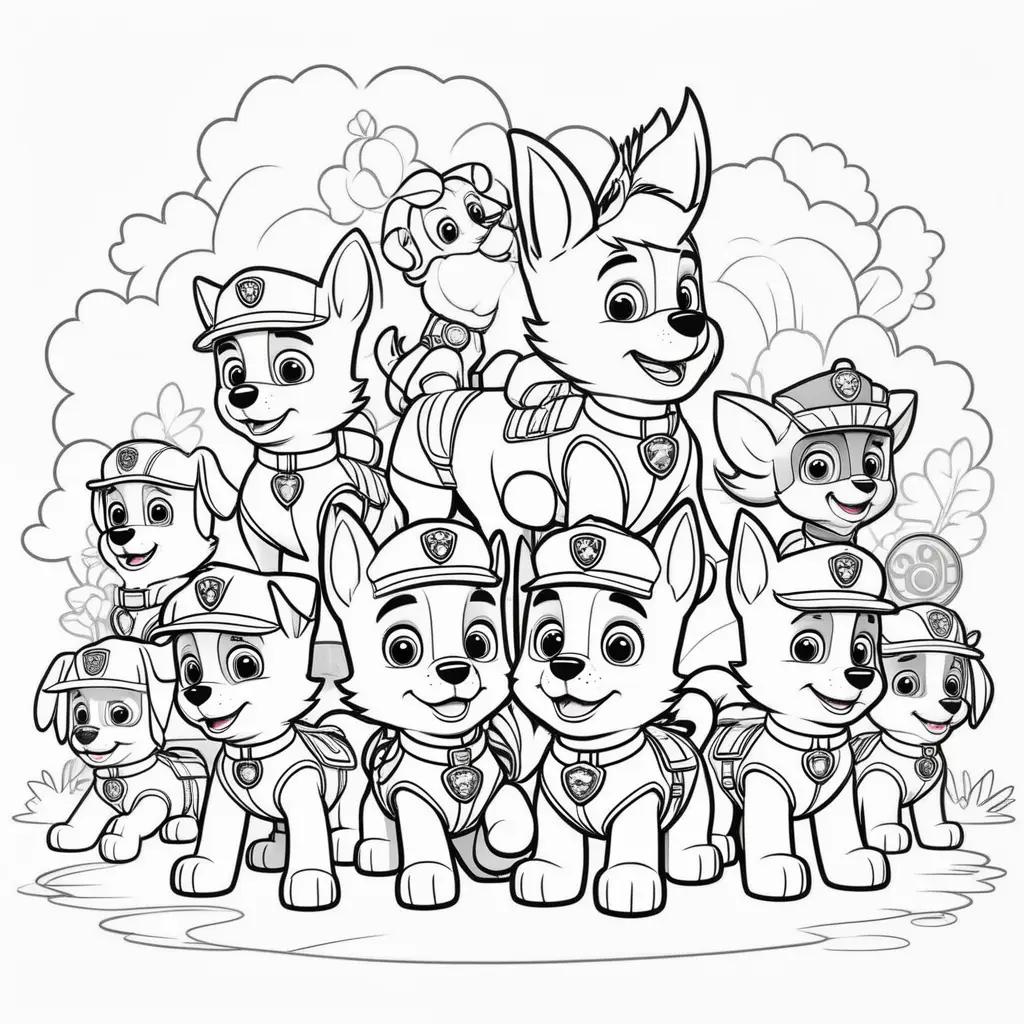 Paw Patrol coloring pages for kids