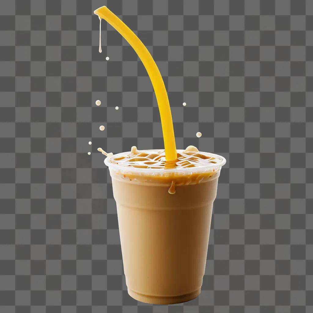 Pearl Milk Tea splashing over cup