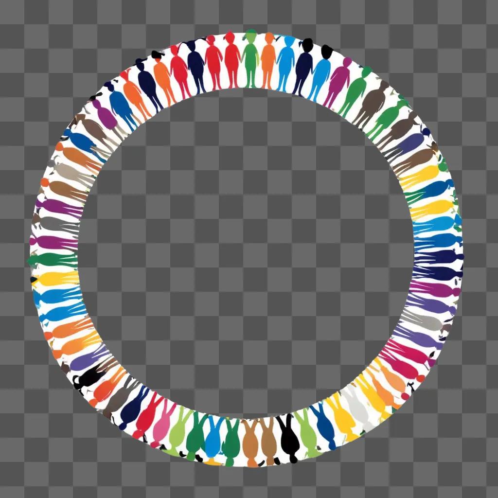 People in a circle with different colors