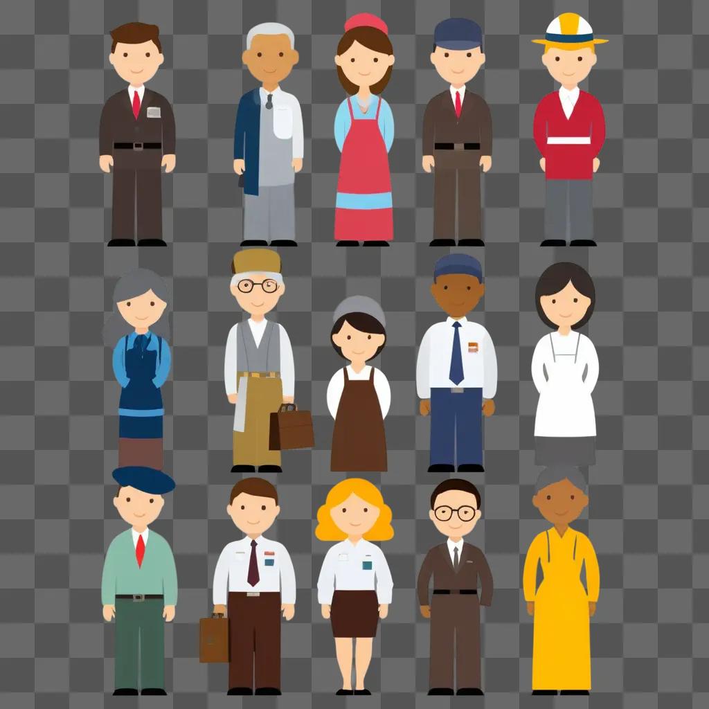 People in colorful cartoon clipart - people clipart