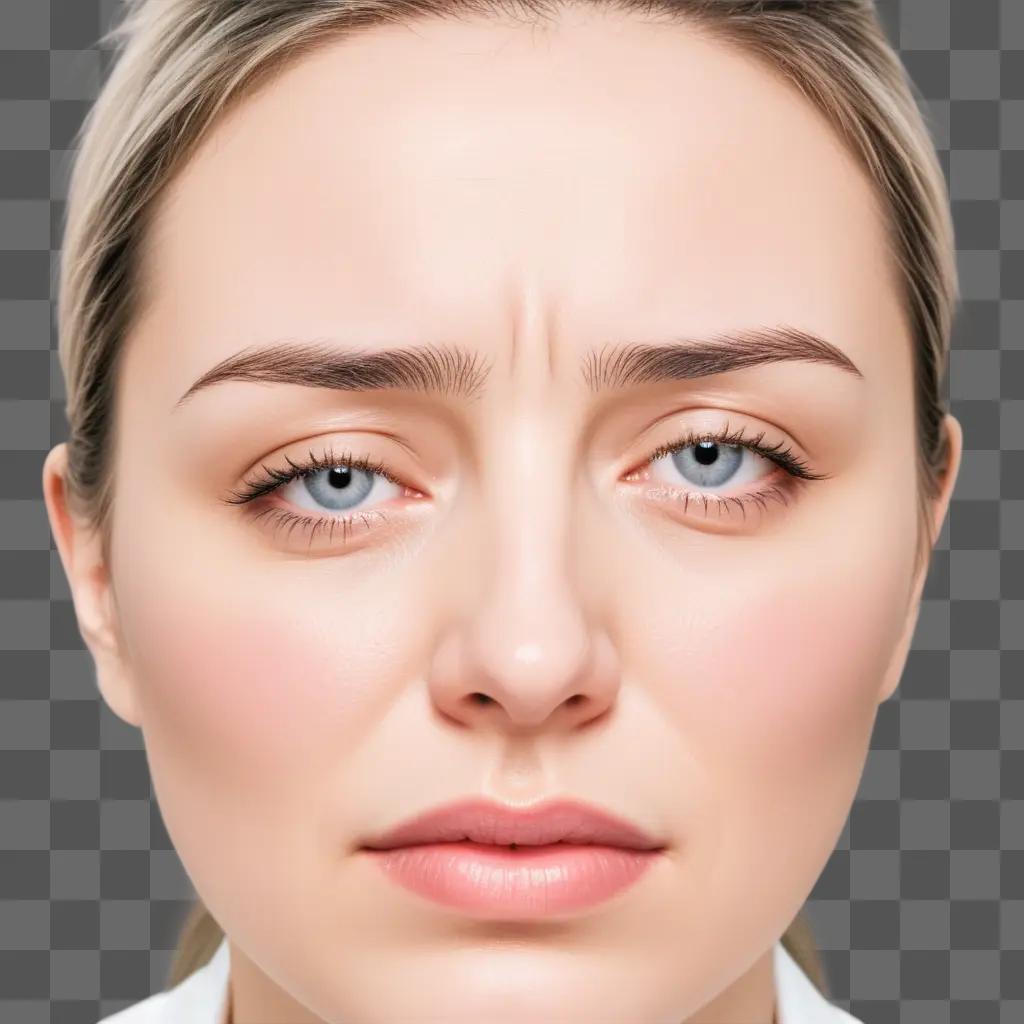 Picture of a woman with fake tears in her eyes