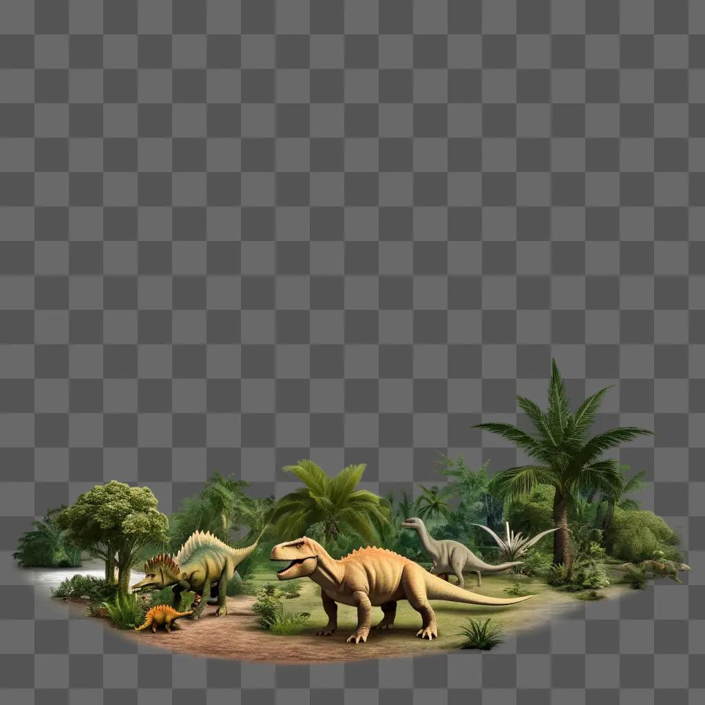 Picture of dinosaurs without any dinosaurs