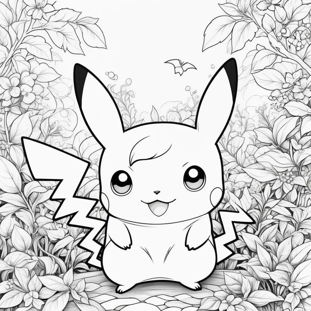 Pikachu coloring pages for kids to print and color