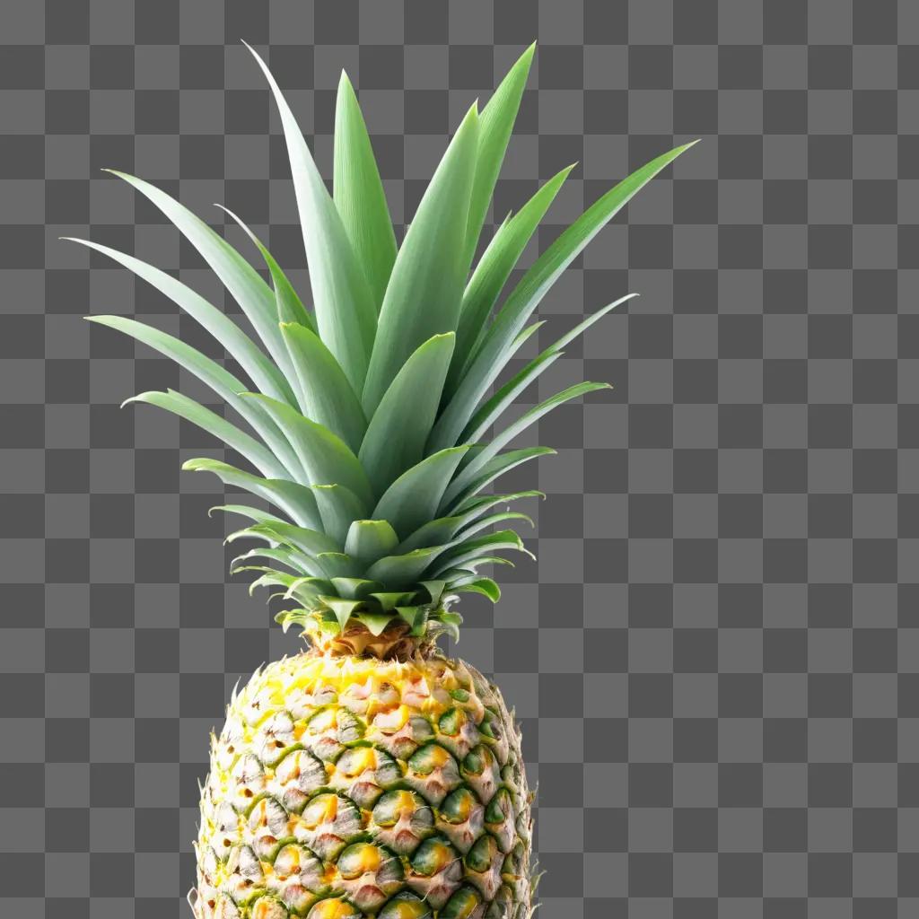 Pineapple image in a green background