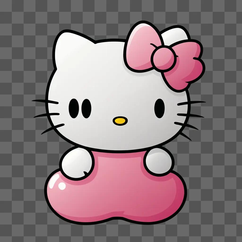 Pink Hello Kitty doll with a pink bow