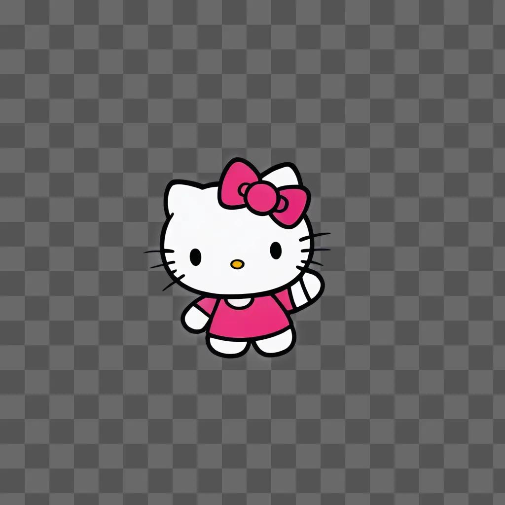 Pink Hello Kitty on a pink background