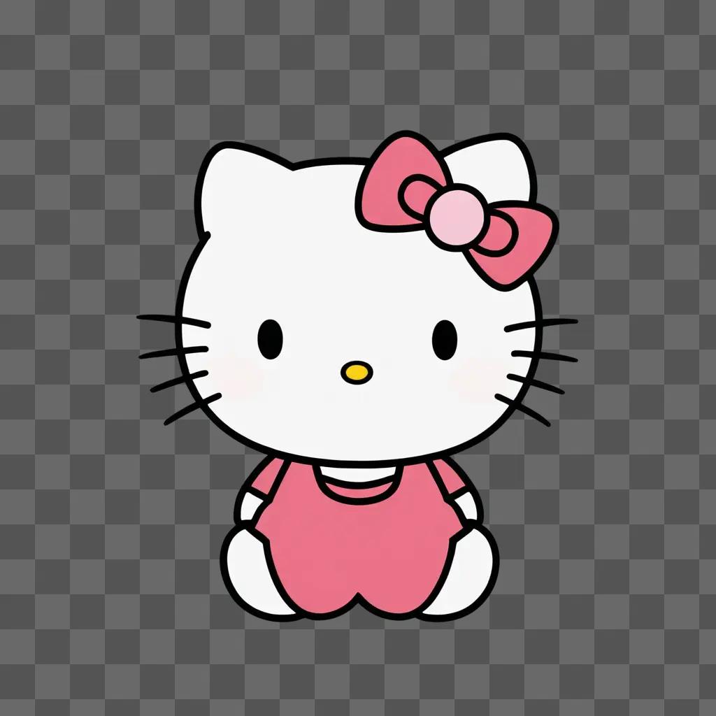 Pink Hello Kitty sits on pink background