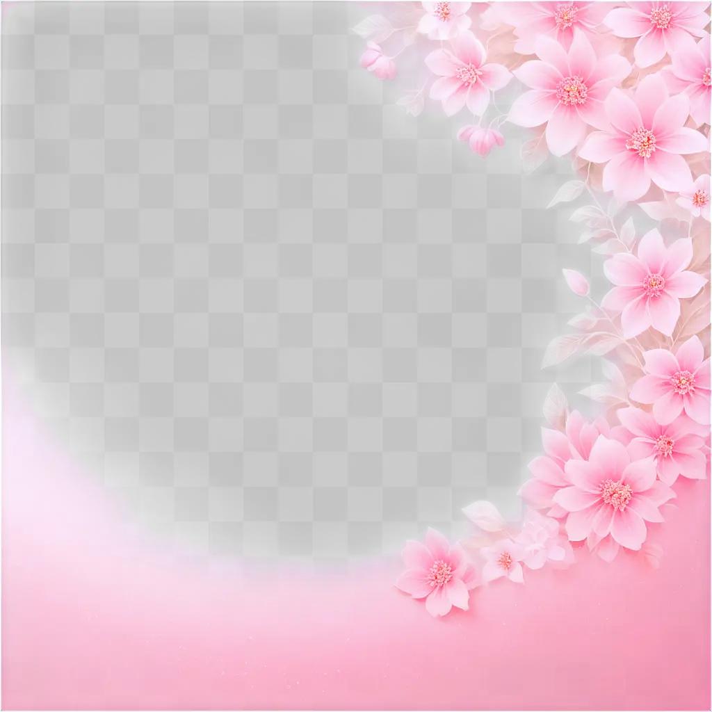 Pink aesthetic with pink flowers and pink background