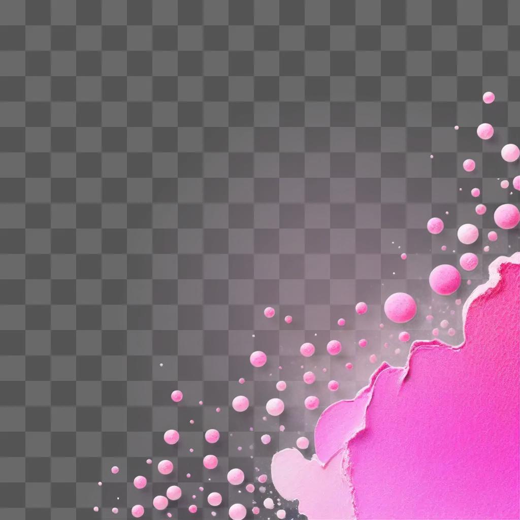 Pink aesthetics with abstract shapes and dots