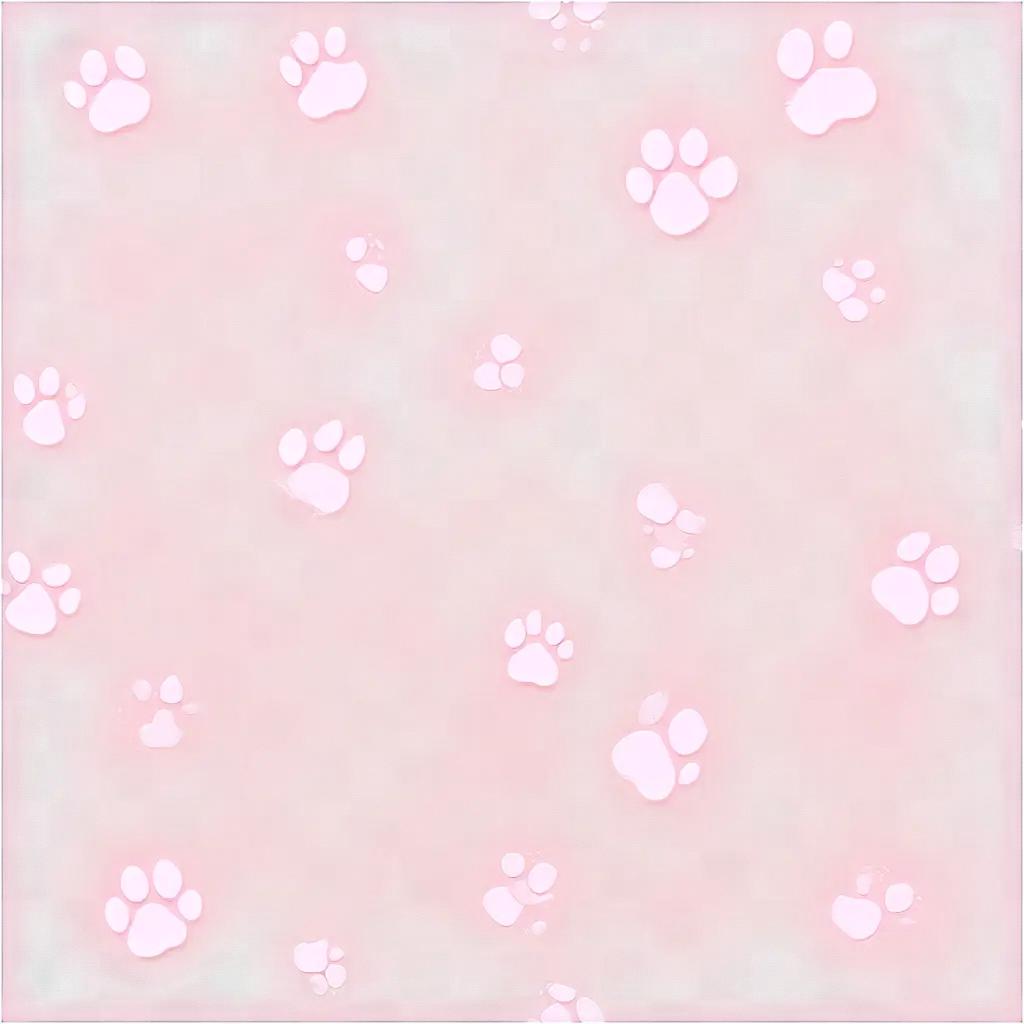 Pink dog paw prints against a pink background