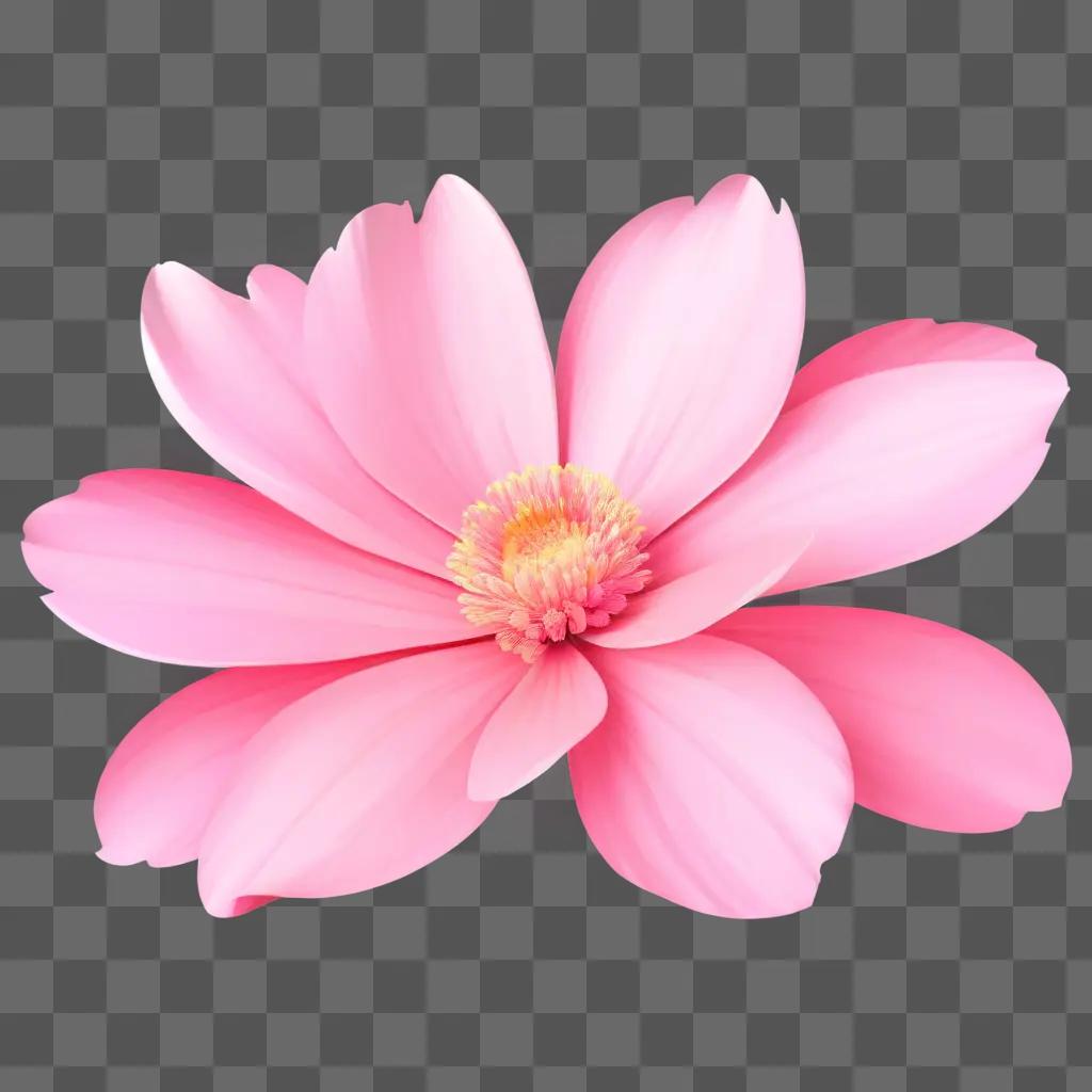 Pink flower clipart, vibrant and beautiful