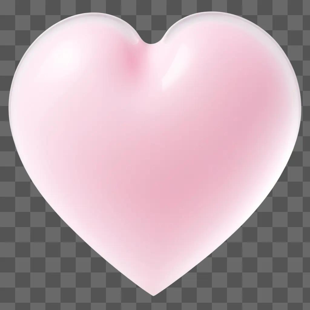 Pink heart with a transparent border