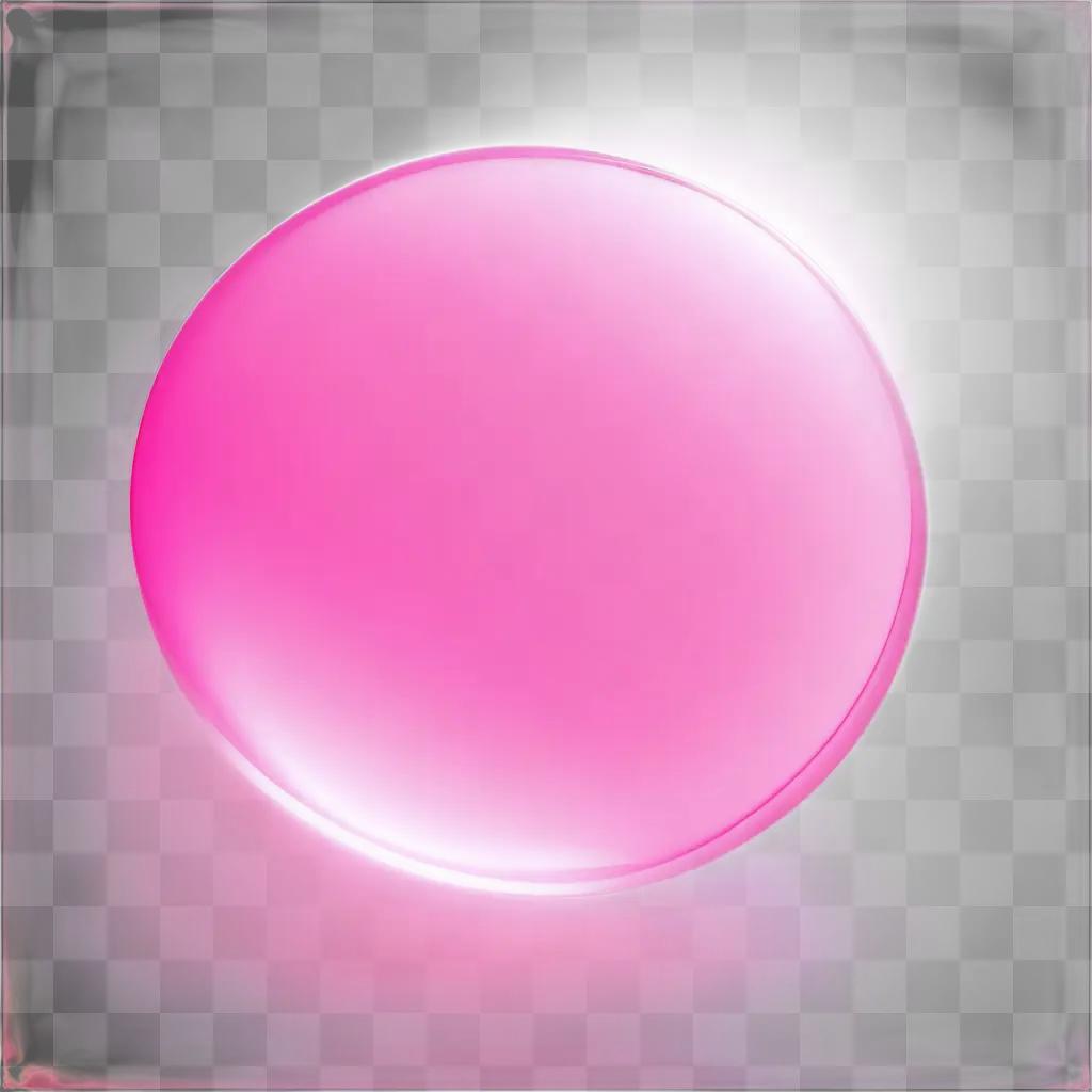 Pink transparent bubble with a blurred background