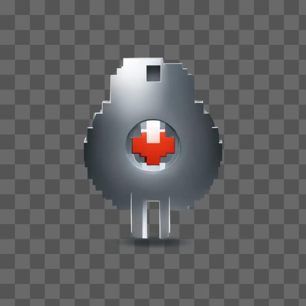 Pixel bullet is a small round object on a gray background