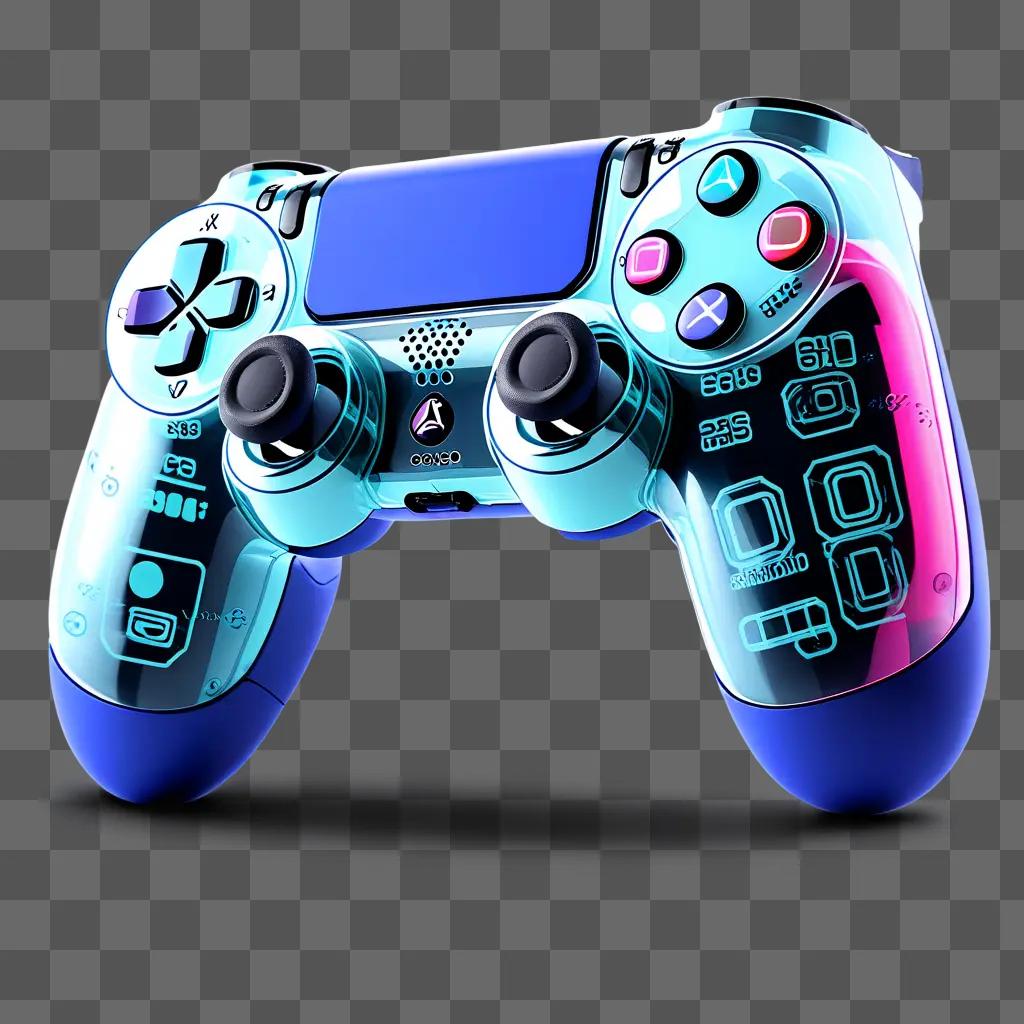 PlayStation 4 controller with neon lights