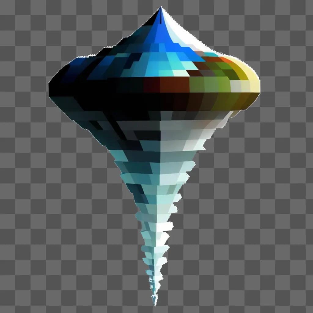 Png to pixel art of a pyramid