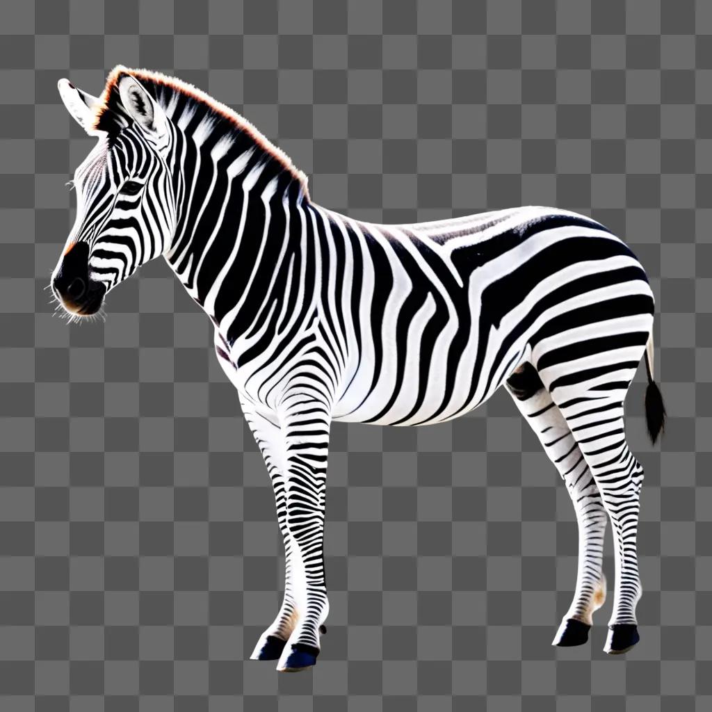 Png zebra in a white background