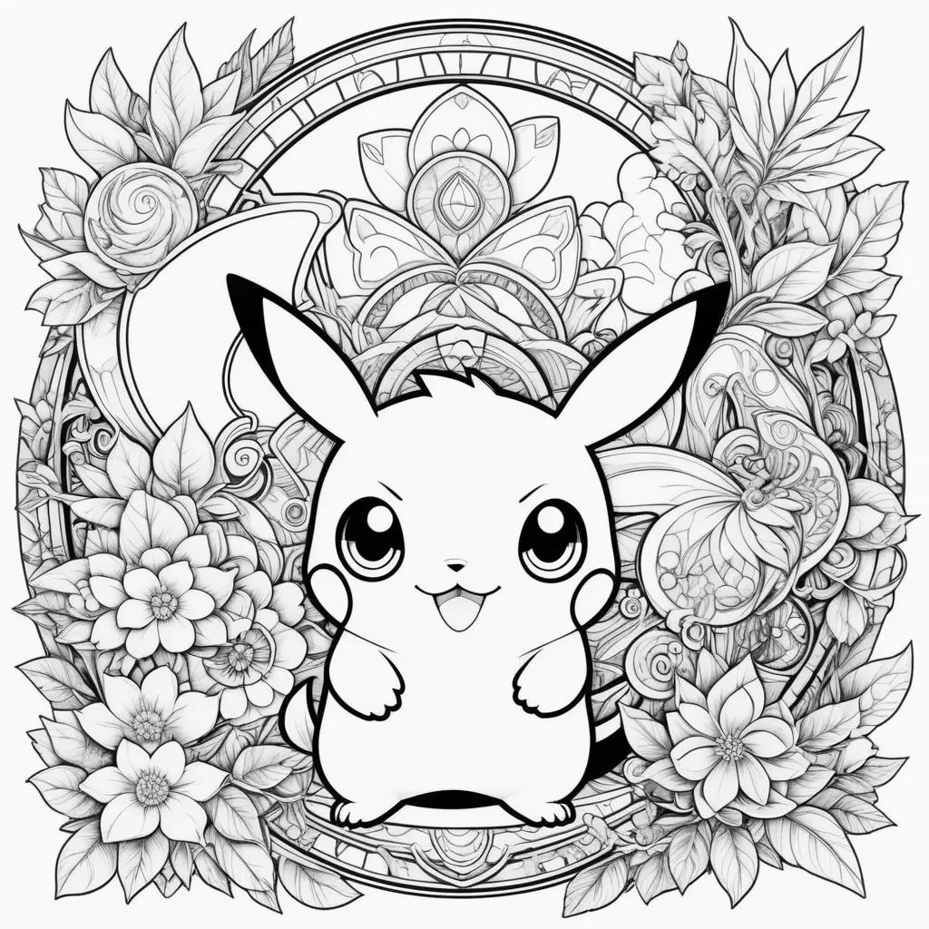 Pokemon Coloring Pages with Black and White