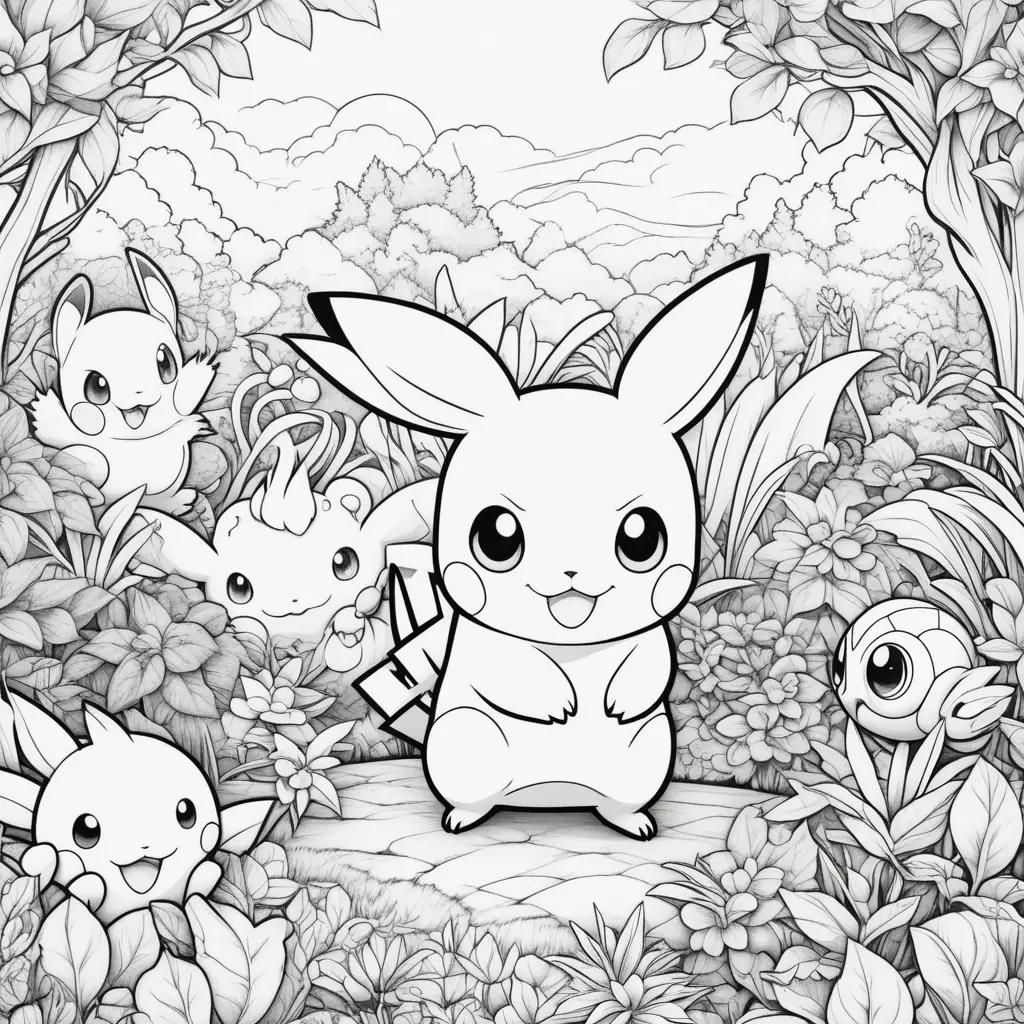 Pokemon coloring pages in black and white