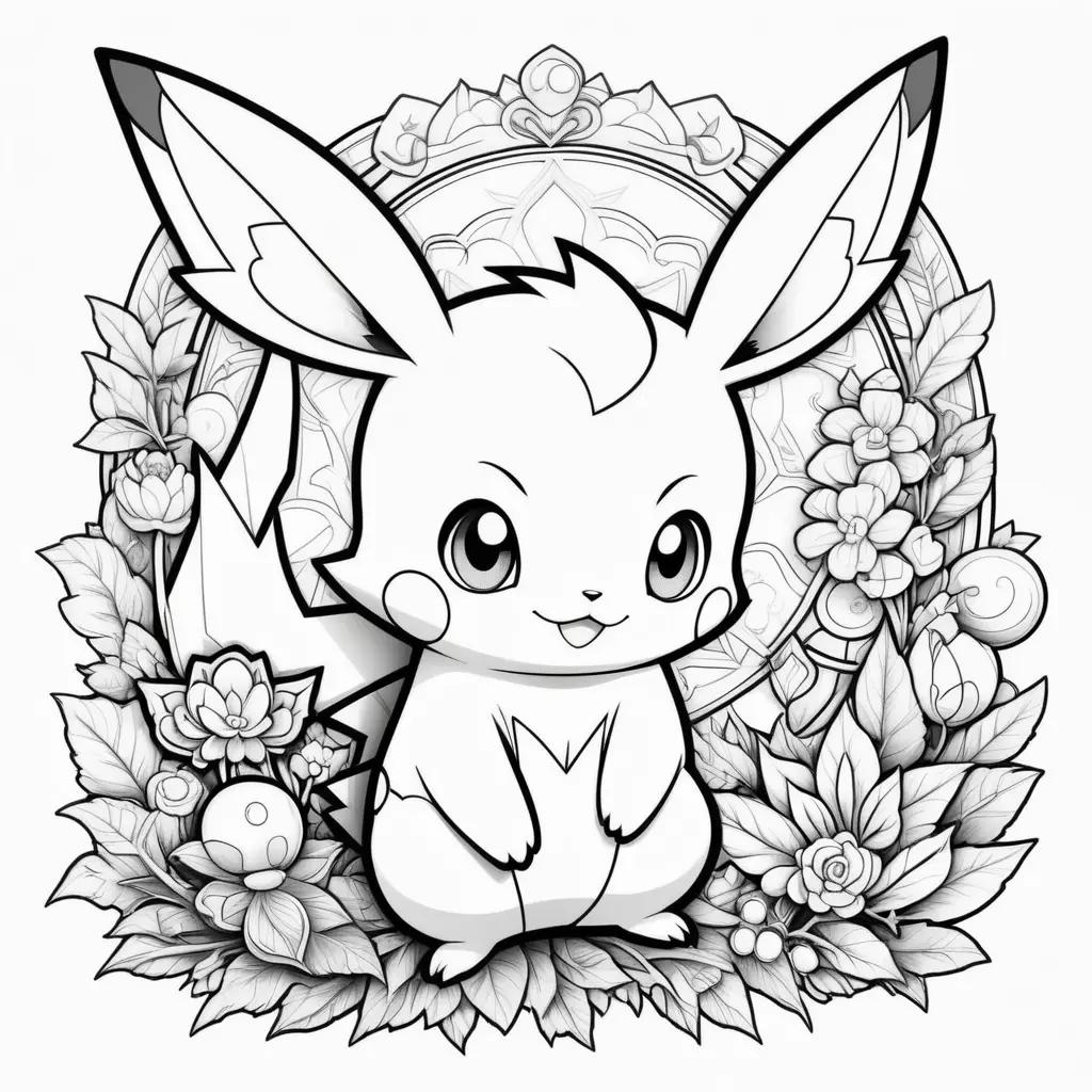 Pokemon coloring pages with black and white pokemon