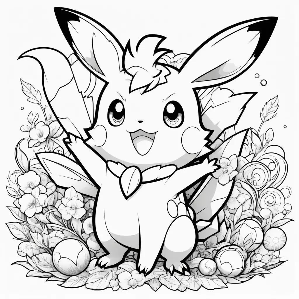 Pokemon coloring pages with black and white pokemon
