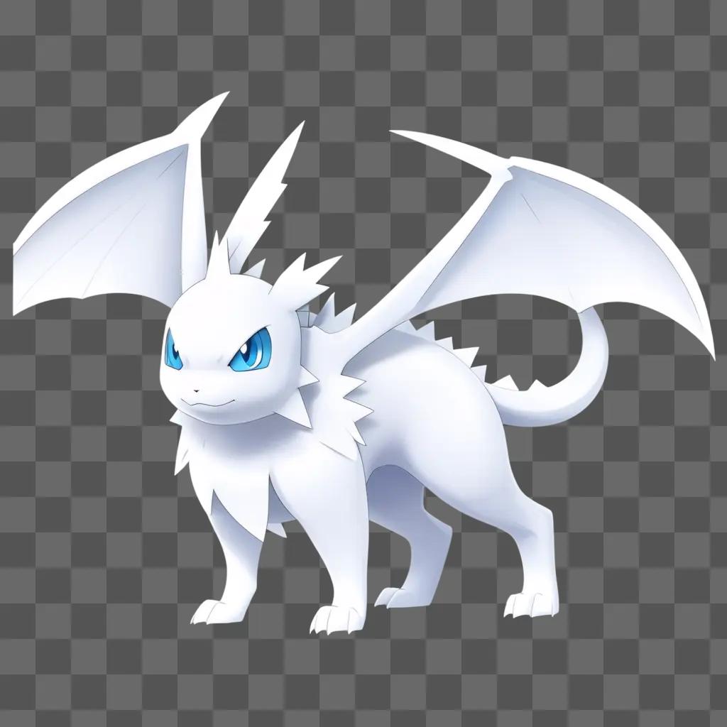 Pokemon with transparent wings and blue eyes