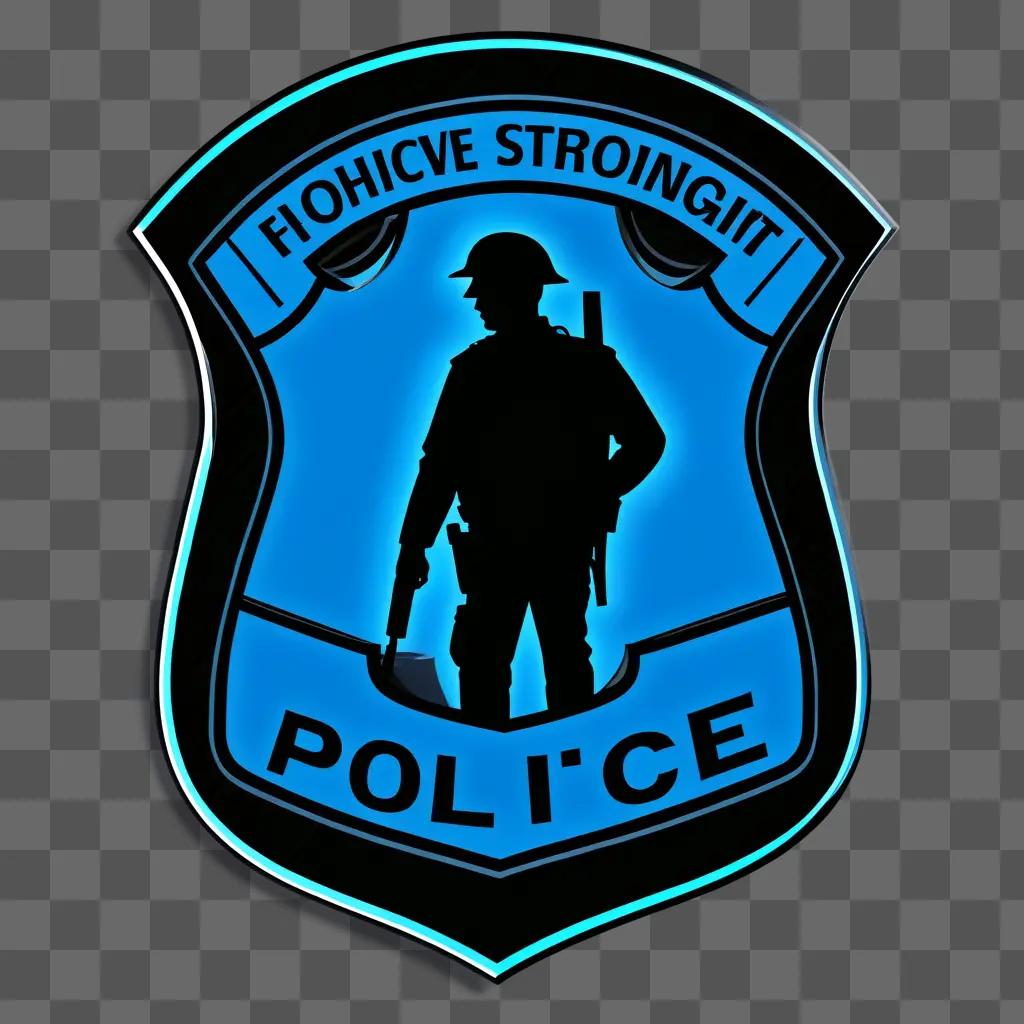 Police clipart glowing blue