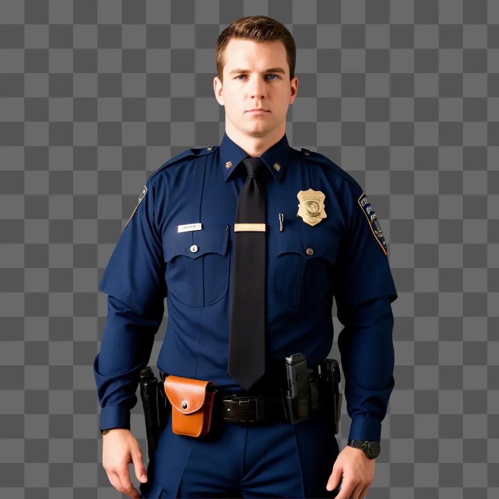 Police officer posing for a photograph