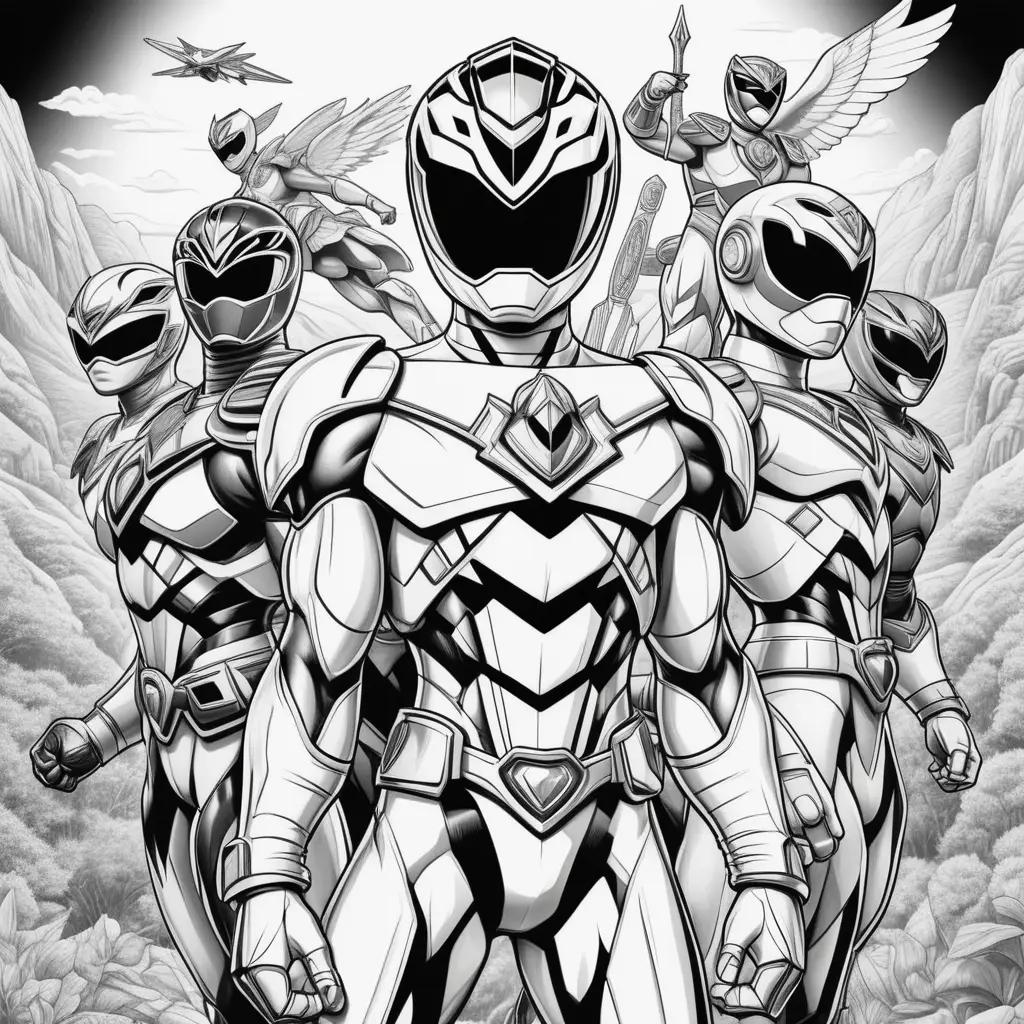 Power Rangers Coloring Pages Black and White