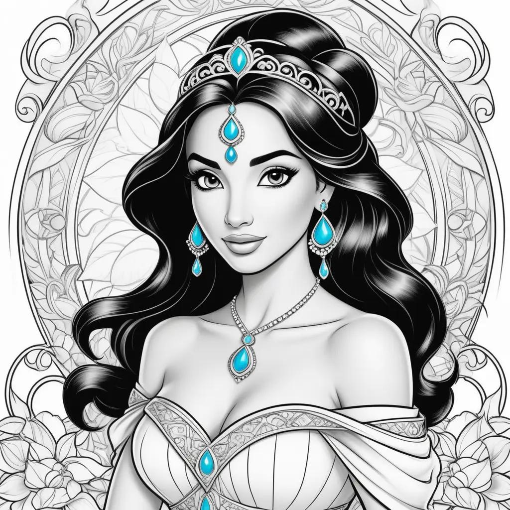 Princess Jasmine Coloring Pages: Coloring Pages of Princess Jasmine