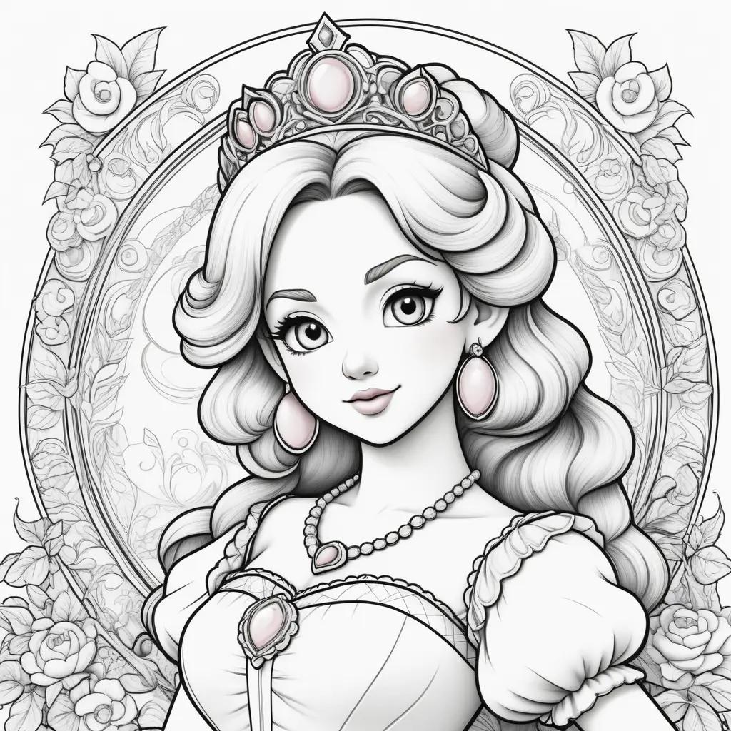 Princess Peach Coloring Page - Princess Peach Coloring Page