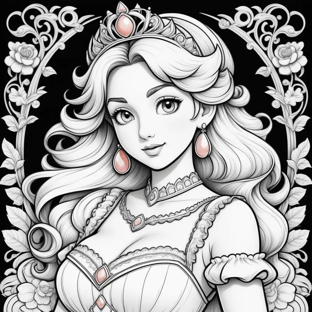 Princess Peach Coloring Pages