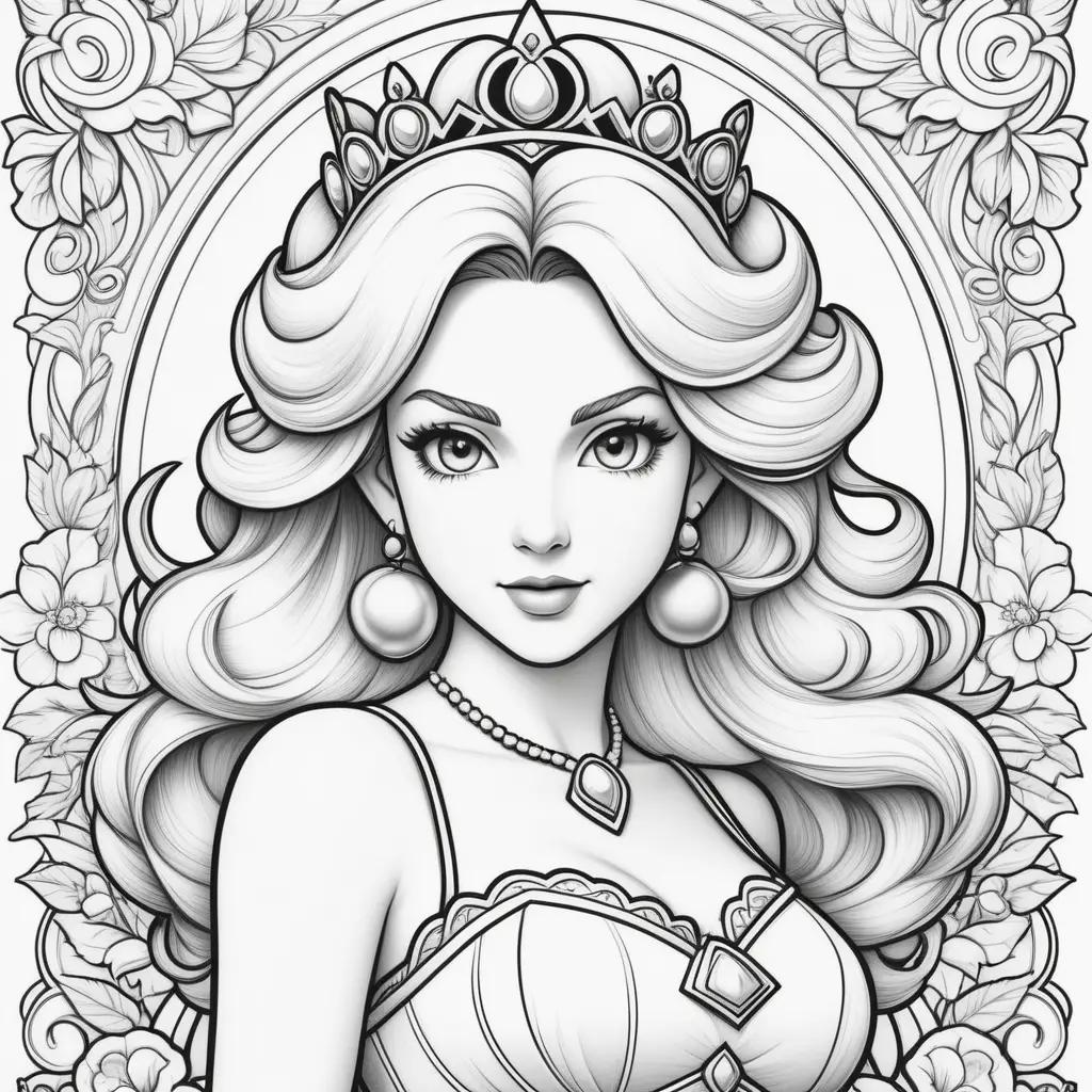 Princess Peach Coloring Pages Coloring Book