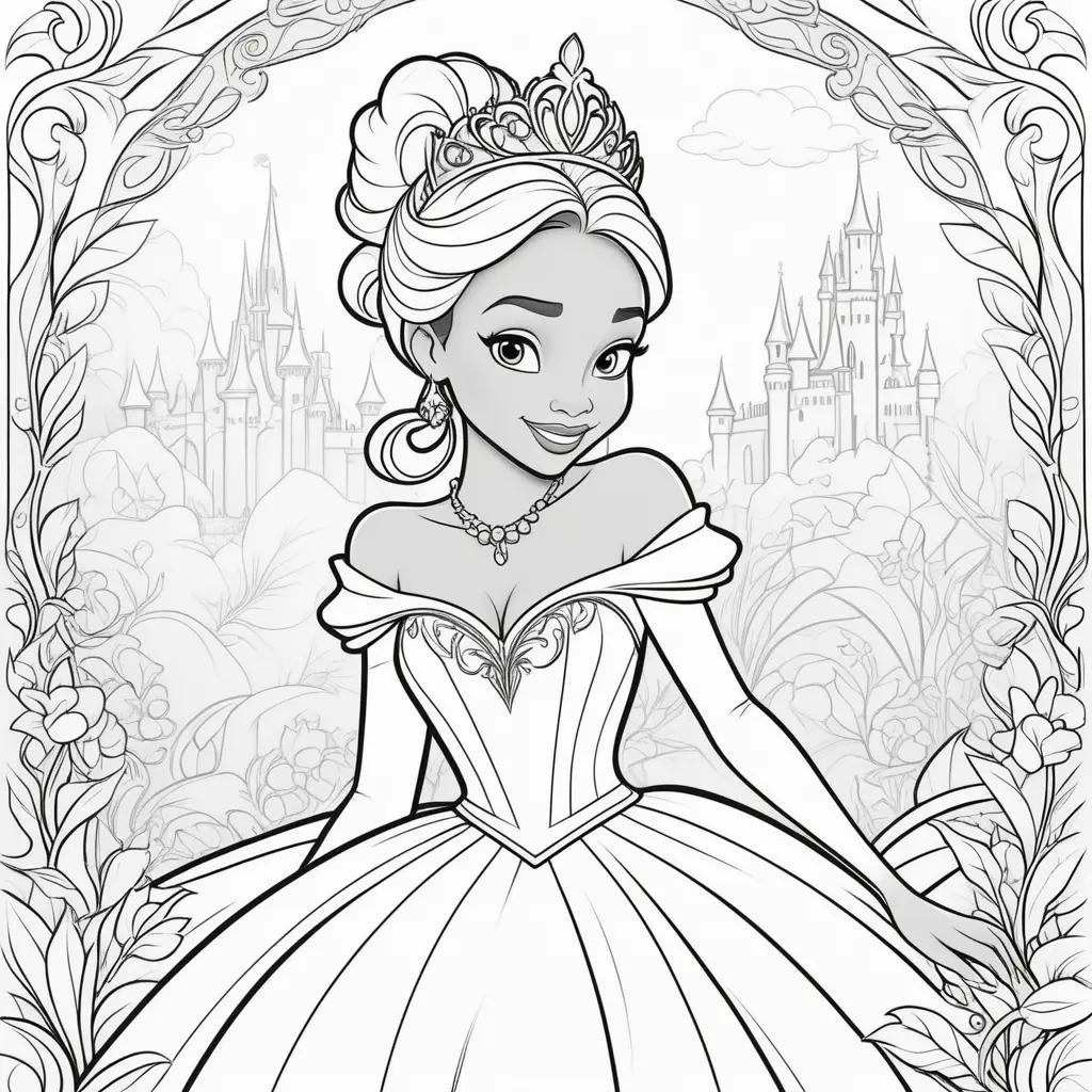 Princess Tiana Coloring Pages: A Royal Collection