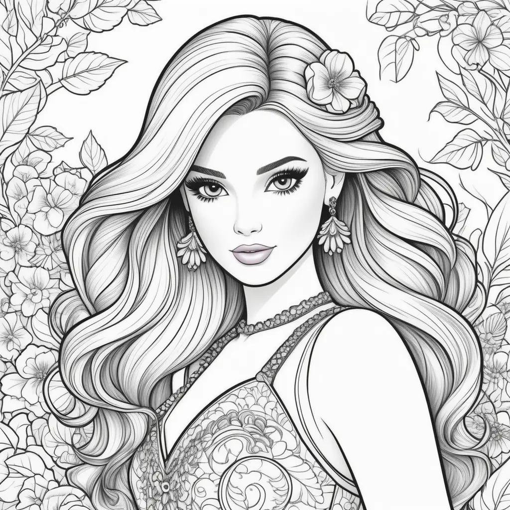 Printable Coloring Pages of Barbie Dolls